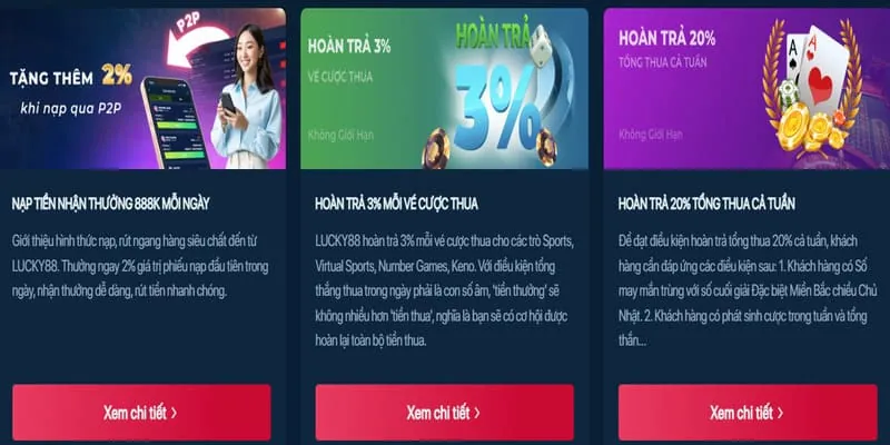 Chương trình VIP và phần thưởng đặc biệt ev888